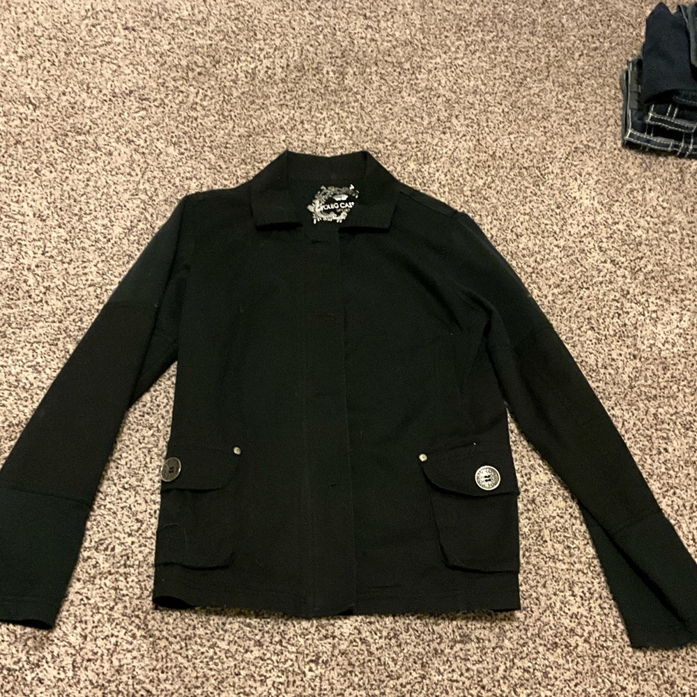 Oleg Cassini Black Utility Jacket light weight